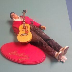 Elvis Presley Enterprise Inc. Red Display Stand, Guitar, Doll 1993